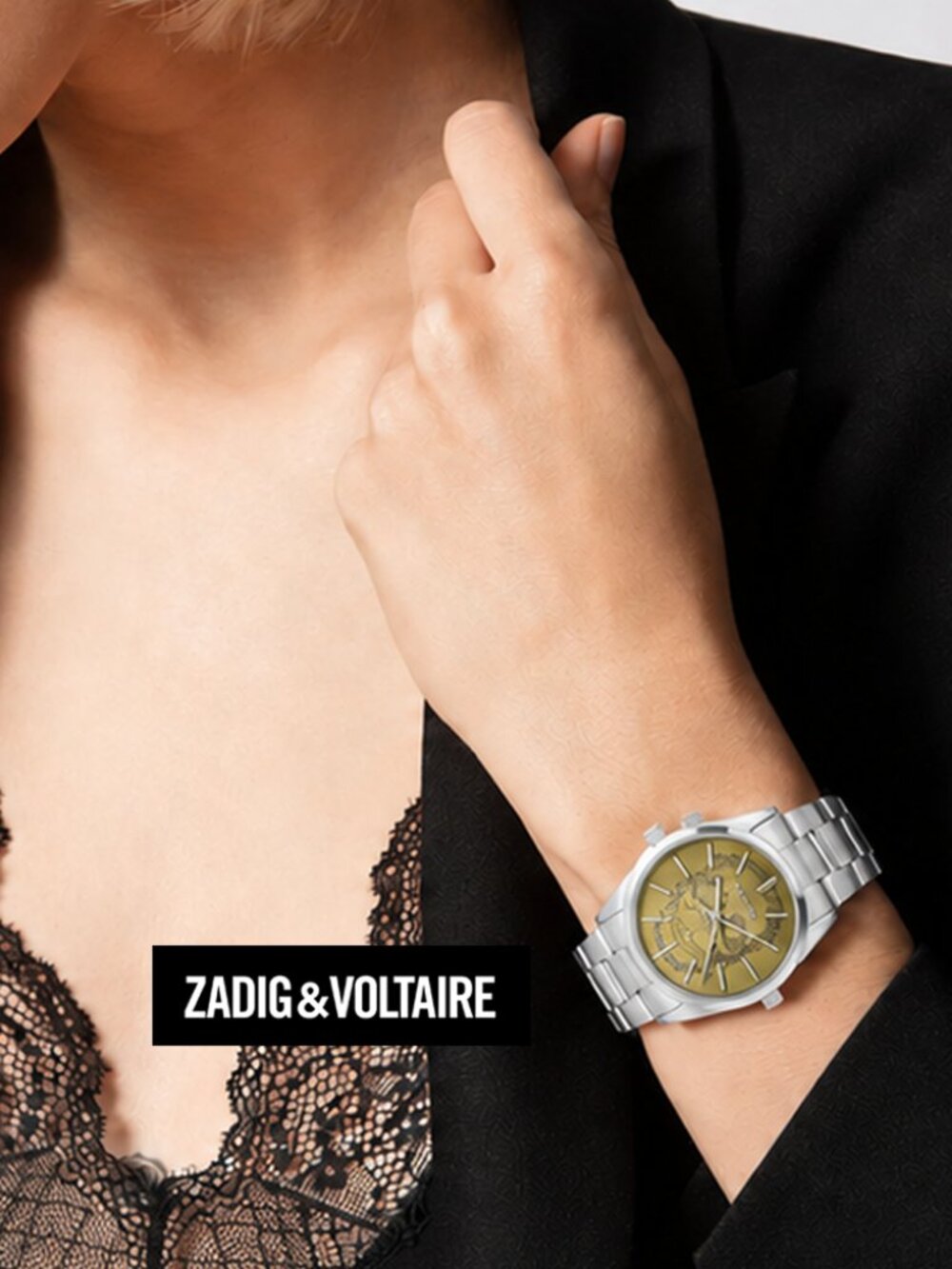 Golden Skull women's watch